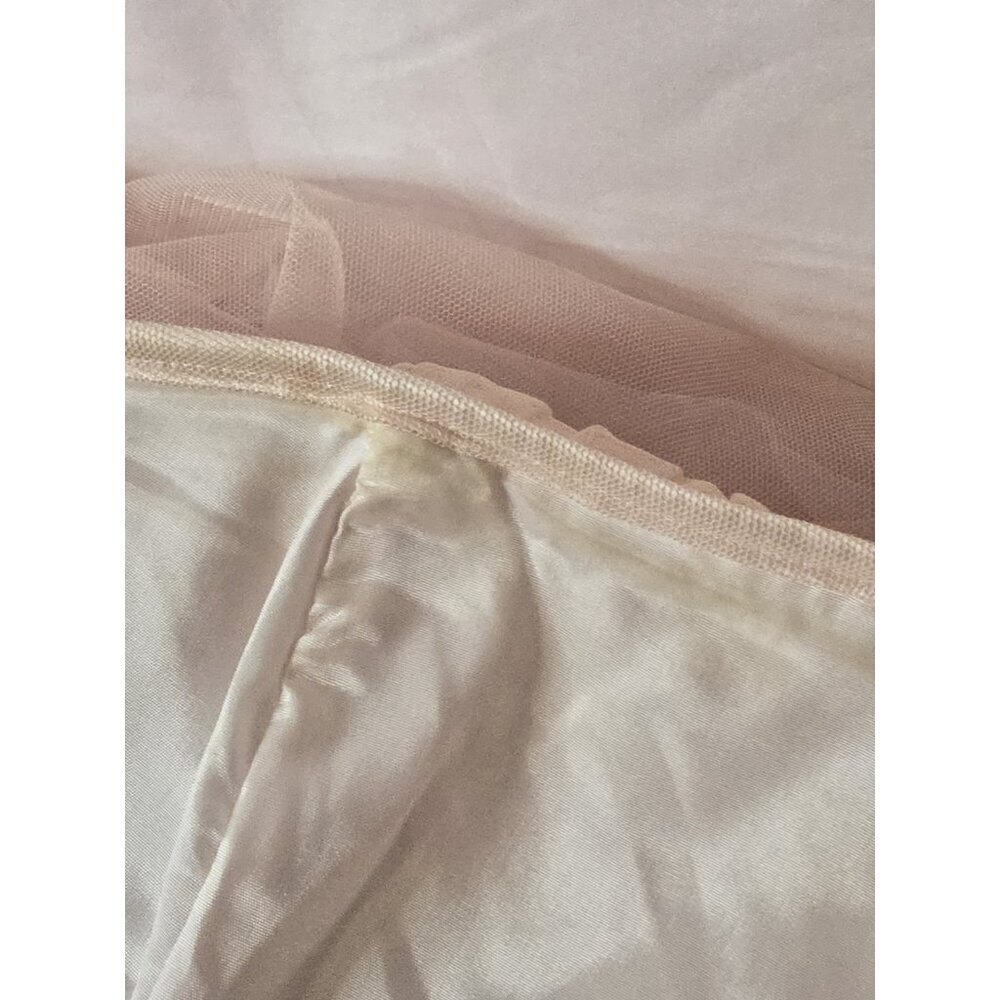 Vintage Gunne Sax by Jessica McClintock Strapless Blush Tulle Lace Gown Size 14 - Picture 12 of 16